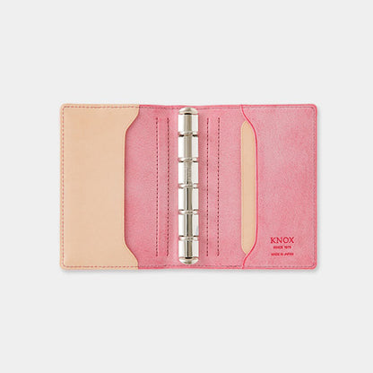 【期間限定カラー】システム手帳 N/PEARCE(エヌ/ピアス) 白桃×ナチュラル ミニ5サイズ 13mmリング ※保証書付き ノックス(KNOX) 89993683 【送料無料*】