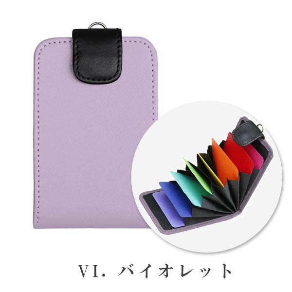 カードホルダー（アコーディオン式）色語《いろがたり》シリーズ [全4色] 8仕切り コレクト CP-608V [M便 1/10]
