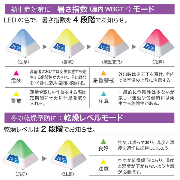 360ColorView 温湿度LEDアラーム PLUS AT-TH03 【送料無料*！取り寄せ品】