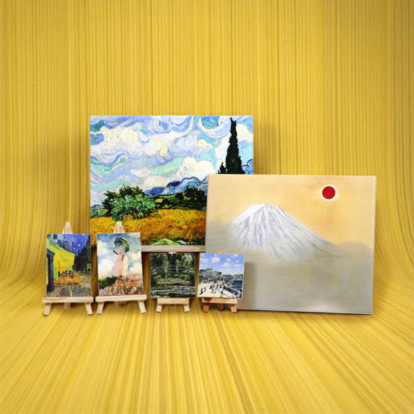 名画ミニキャンバス イーゼル付き vol.2 全6種類 クラブン ﾒｲｶﾞﾐﾆ7X7/10-5/6/8/9/10/11 [M便 1/4]