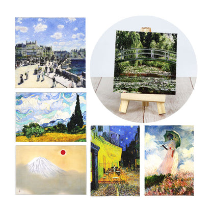 名画ミニキャンバス イーゼル付き vol.2 全6種類 クラブン ﾒｲｶﾞﾐﾆ7X7/10-5/6/8/9/10/11 [M便 1/4]