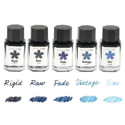 【Rigid】インディゴの街シリーズ 万年筆インク 15ml 箱入り うさぎやオリジナル BU-2117