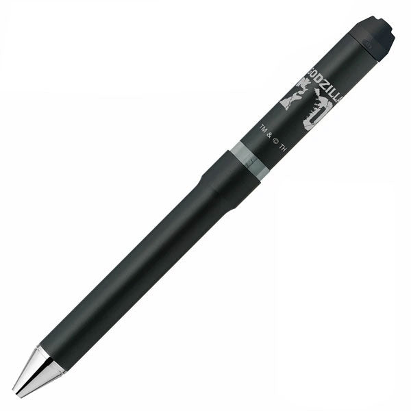 【限定】ゼブラ シャーボNu ゴジラ デザイン 回転式 多機能ペン ボール径0.5/0.7mm 専用化粧箱付き 3機能（2色エマルジョン芯黒/赤+シャープ0.5mm) ゼブラ SB35-GZ24/SBS35-GZ24 zen_2511