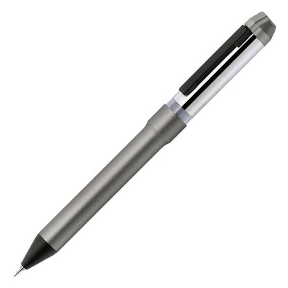 【限定！ダークトーン！ネコポス送料無料】 *ステンレスモデル名入れ不可* ゼブラ シャーボNu 回転式 多機能ペン ボール径0.5/0.7mm 3機能（2色エマルジョン芯黒/赤+シャープ0.5mm） ゼブラ SBS35-DA/SB35-DA 【ネコポス可】[M便 1/3] zen_2511