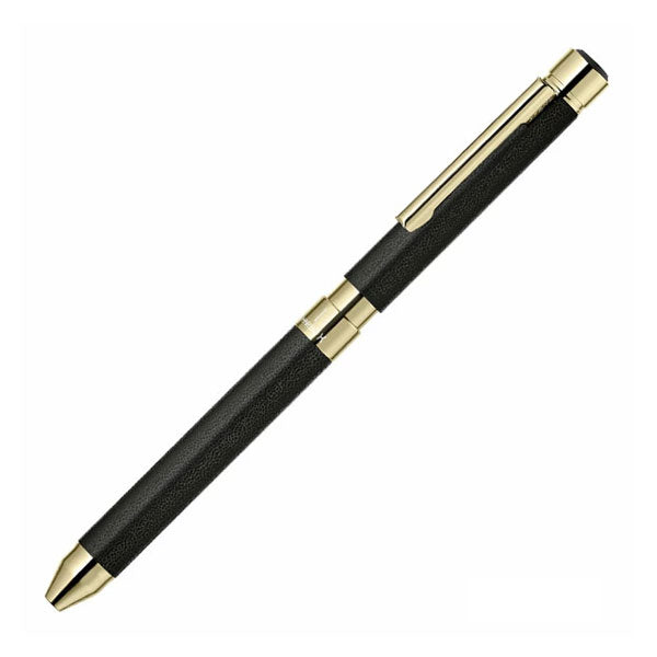 限定セット シャーボX SL6 レザー調 ゴールドメッキタイプ ＜リフィルセット：シャープ0.5mm、ジェルJSB 0.5mm芯（ブラック/カーマインレッド）＞ 複合ペン ゼブラ SB36【送料無料*】 ze_2511